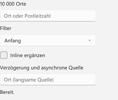 Vorführung: AutoCompleteBox