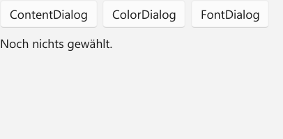 Vorführung: Dialoge (WinUI, WinForms)