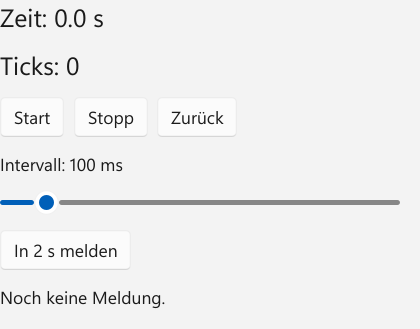 Vorführung: DispatcherTimer