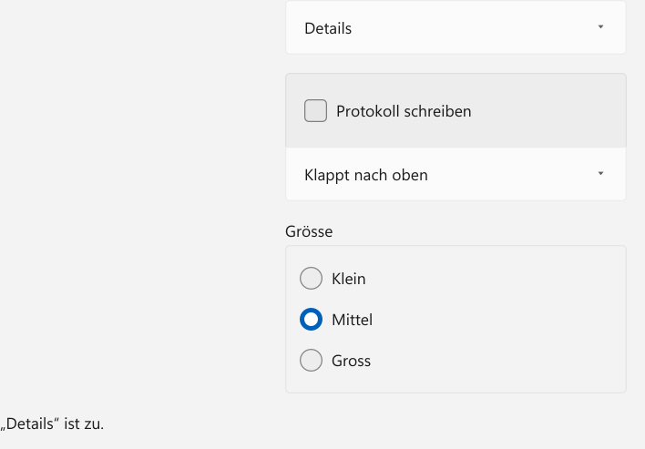 Vorführung: Expander und GroupBox