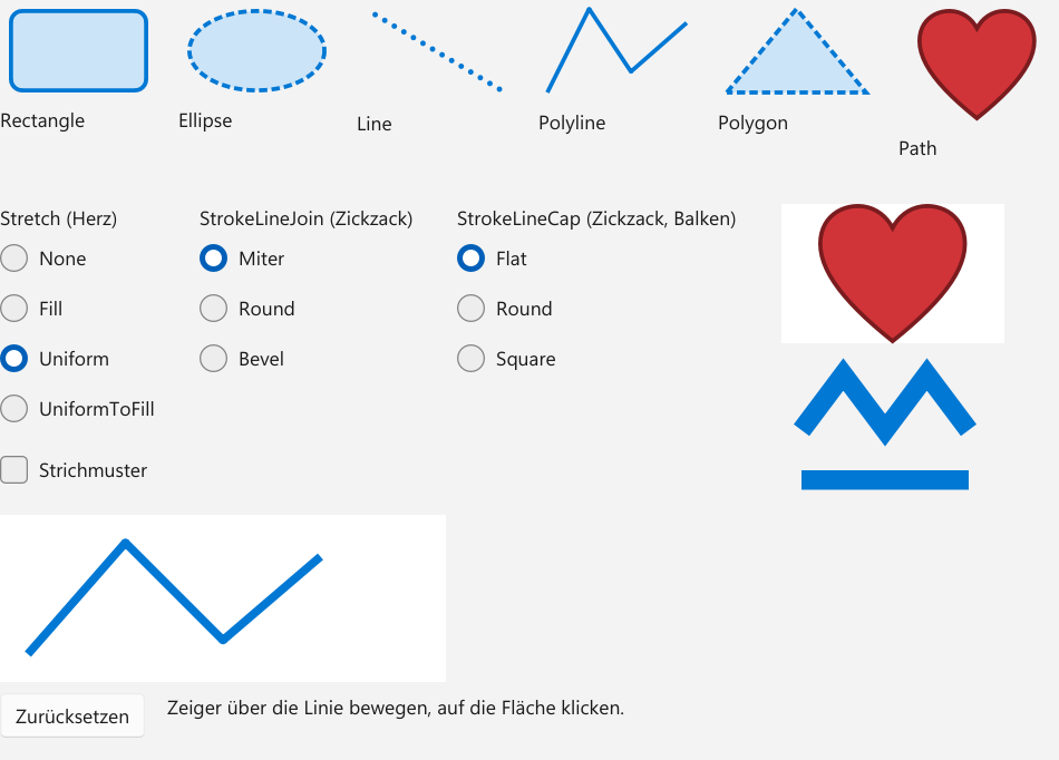 Vorführung: Formen