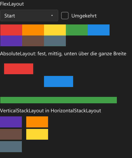 Vorführung: MAUI-Layouts