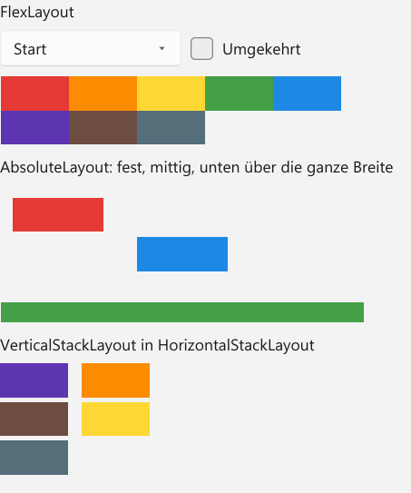 Vorführung: MAUI-Layouts