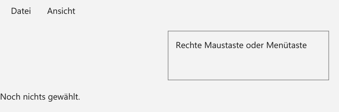 Vorführung: Menu und ContextMenu