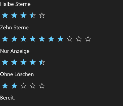 Vorführung: RatingBar