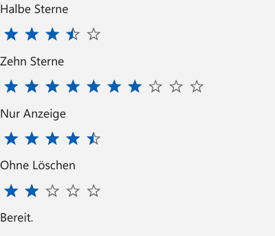 Vorführung: RatingBar