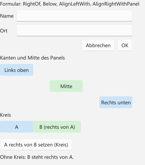 Vorführung: RelativePanel