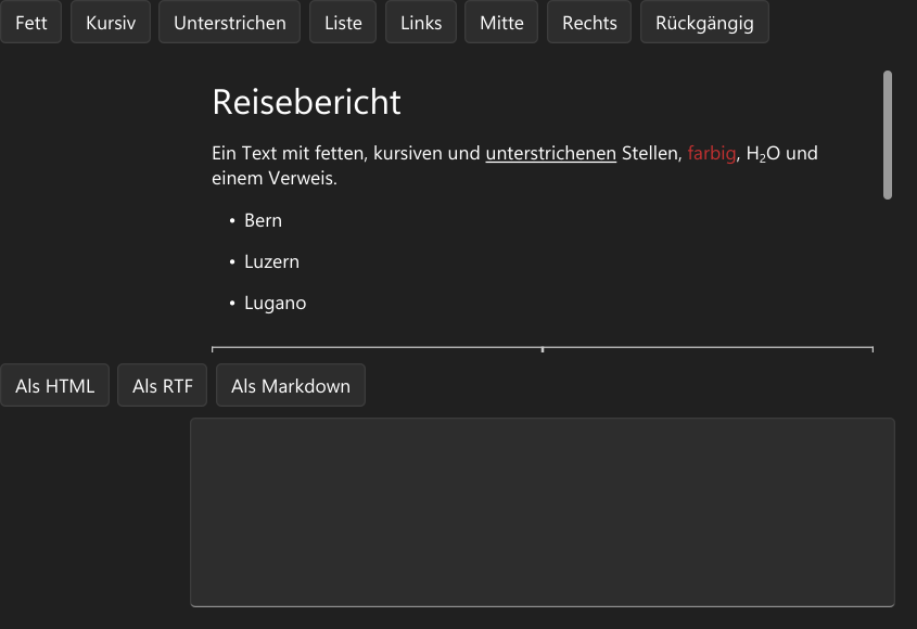 Vorführung: RichTextBox