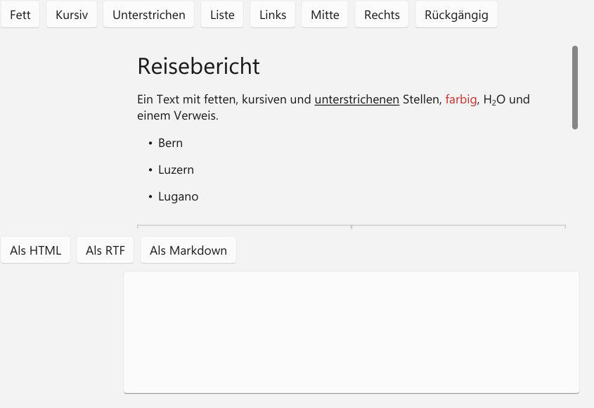Vorführung: RichTextBox