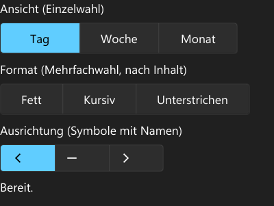 Vorführung: SegmentedControl