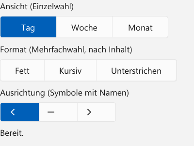 Vorführung: SegmentedControl