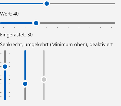 Vorführung: Slider