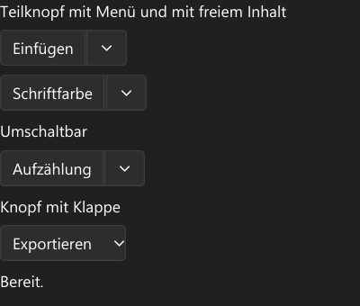 Vorführung: SplitButton