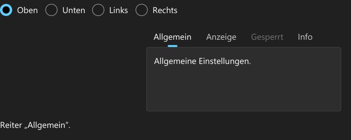 Vorführung: TabControl