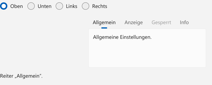 Vorführung: TabControl