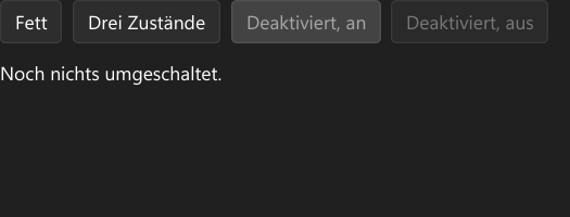Vorführung: ToggleButton
