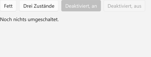 Vorführung: ToggleButton