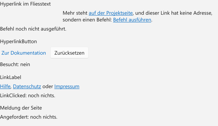 Vorführung: Verweise