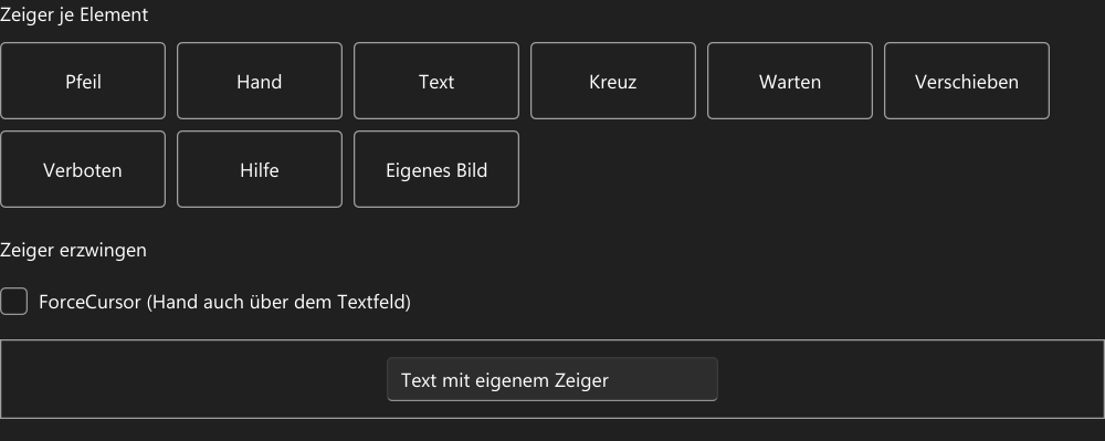 Vorführung: Mauszeiger