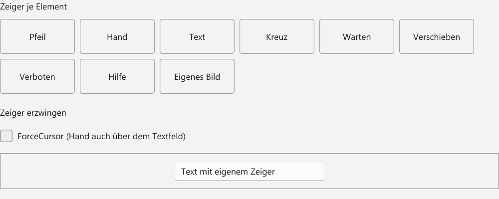Vorführung: Mauszeiger